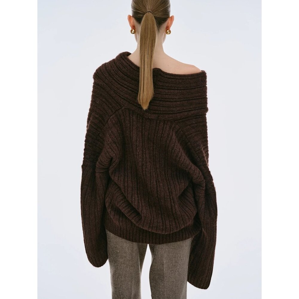 Source Unknown Becca Oversized High Roll Knit Pul… - image 3